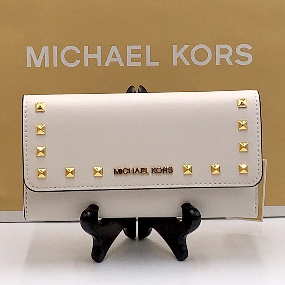 MICHAEL KORS JET SET TRAVEL LADY
LARGE TRIFOLD NON-VEGAN LEATHER
WALLET WHITE - Picture 2 of 15